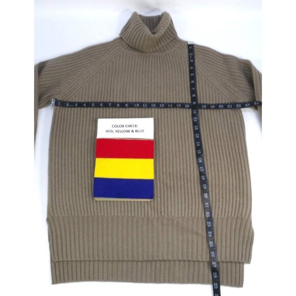 NAADAM taupe Luxe Cashmere Fisherman Turtleneck sweater women's XS NEW MSRP $375 - Picture 2 of 4